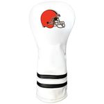 Team Golf NFL Cleveland Browns White Vintage Fairway Head Cover White Vintage Fairway Golf Club Headcover, Form Fitting Design, Retro Design