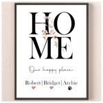 Family Home Print, Quote, Wall Art, New Home, Birthday, Anniversary, Wedding, House Warming, Gift, A5, A4 or A3, Framed or Unframed, Personalised