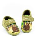 The Gruffalo Boys Slippers | Kids Green Graphic Footwear with Adjustable Strap | Storybook Loungewear Merchandise | Slip On House Shoes | Nightwear Apparel Gift for Children & Toddlers