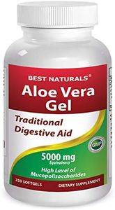 1 Aloe Vera Gels 5000 mg 250 Softgels by Best Naturals - Traditional Digestive Aid - Manufactured in a USA Based GMP Certified and FDA inspected Facility and Third Party Tested for Purity. Guaranteed