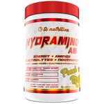 Hydramino AM - EAA + BCAA Amino Energy Powder - Essential Amino Acids with Caffeine, Nootropics, & Electrolytes | Focus, Endless Energy, Hydration, & Muscle Recovery | Alpha-GPC, Tyrosine, Lutein, Lion’s Mane, More | Peach Rings, 30 servings