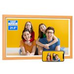 21.5-inch Digital Picture Frame Dual-WiFi Digital Photo Frame - 1080P Video Playback, 32GB, Smartphone Syn Screen, Unlimited Cloud Storage, Share Photo Video via App Email, Wall Mounted for Home Decor