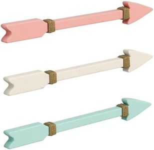 Barnyard Designs Wooden Arrow Wall Decor Sign - Set of 3 Decorative Colored Arrows - Cute Nursery Home Decor 17” x 1.75”