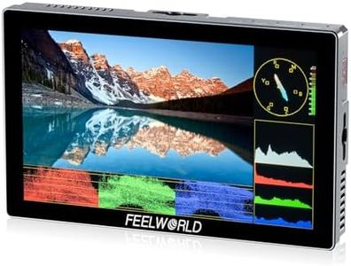 FEELWORLD P6X 5.5 inch 1000nit Aluminium Camera Field DSLR Monitor Touchscreen High Brightness Portable Waveform HDR 4K HDMI Input and Output 3D LUT Out Weight 249g
