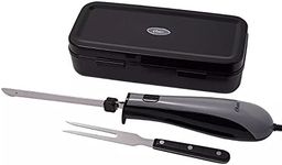 Oster Electric Knife w/Carving Fork With Case Cut Turkey Chicken Meat Black/Grey