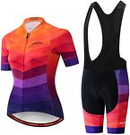 Women's Cycling Jersey + BIB Shorts Padded Short Sleeve Biking Shirts Bike Clothing Bicycle