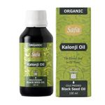 Safa Black Seed Oil Organic Cold Pressed Pure Kalonji Oil |Rich in Omega 3,6 & 9 Essential Fatty Acids|Promotes Immunity,Hair, Skin & Overall Health|Nigella sativa Black Cumin Seed Oil|Pack of 100 ml