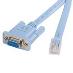 Aexus Cisco Compatible Console Cable 9-Pin DB9 Female Serial RS232 Port to RJ45 Male Cat5 Ethernet LAN Rollover 72-3383-01 CAB-CONSOLE-RJ45=