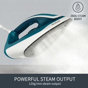 Tefal Express Essential Steam Generator Iron – 120g/min, Xpress Glide, White/Blue