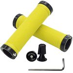 PLATT Bike Handlebar Grips Non-Slip-Rubber Comfortable MTB Bicycle Handle Grips for Mountain Bike/BMX with Aluminum Bar End Plugs and Allen Wrench