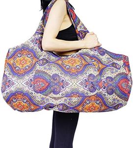 Aozora Yoga Mat Bag Large Yoga Mat Tote Sling Carrier with Pockets Fits Mats with Multi-Functional Storage Pockets Light and Durable (Celestial)