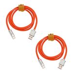 Be In Your Mind 2pcs Mobile Phone Fast Charging Cable USB Type C Quick Charging Cable Mobile Phone Charging Cord Compatible with Redmi Note 11 11s 11 Pro, Orange