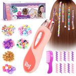 Gifts for 5 6 7 8 Year Old Girls Kids: Hair Accessories Girls Toys Age 7-12 Kids Hair Beads for Braids Girl Birthday Presents Age 8 9 10 Fun DIY Hair Princess Decoration Braiding Kit Gems Stamper