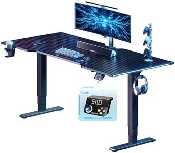FLEXISPOT E6G CyberX RGB LED 71" Large Electric Gaming Standing Desk, Dual Motor 3-Stage Adjustable Desk up to 352 lbs, Ergonomic Computer Workstation for Gamers, Streamers & Home Studios (Black)