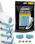 Xpand No Tie Elastic Shoe laces for Adults & Kids, 1 Size Fits All Shoelaces | Shoe Strings for Sneakers & Athletic Shoes, Baby Blue, One Size