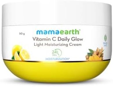 Mamaearth Vitamin C Daily Glow Light Moisturizing Cream with Vitamin C & Turmeric 50g | For Face, Hand & Body | 24H Moisturization | Quick Absorbing, Non-Greasy | Soft Moisturizer | All Skin Types