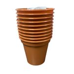 ACCURATE Garden Pot (Set of 10) Ideal for cultivation of cuttings or pricking out-Terracotta COLOUR- Size (3INCH/7.5CM) (1)