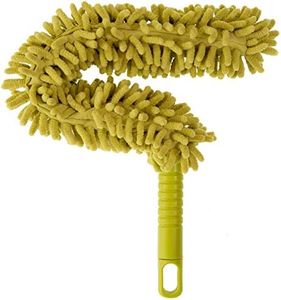DOCAZOO DocaPole Microfiber Flex-and-Stay Ceiling Fan Duster; Fan Duster with Removable Microfiber Chenille Dusting Cloth; for Dusting High Ceiling Fans w/Extension Pole; DocaPole Cleaning Attachment