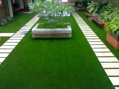 "YAZLYN COLLECTION High Density Artificial Grass Mat/Lawnmat for Terrace Garden, Balcony and Home Decoration"