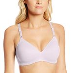 Warner's Women's No Side Effects Underarm-Smoothing Comfort Wireless Lightly Lined T-Shirt Bra 1056, Pale Pink, 34B