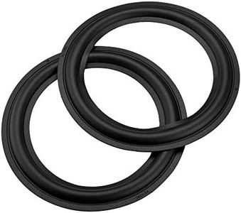 Bluecell 2pcs Black Color 8” Rubber Speaker Edge Surround Rings Replacement Parts for Speaker Repair or DIY (8")