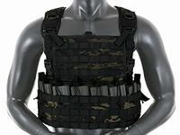 Fields Airsoft Rifleman Molle Chest Rig Harness Multi Black Holds 8 Mags