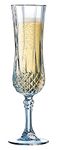 INOVIQUE Long Champ Flute Champagne Glasses | 160 ML | Set of 6 | Sherry Flute Crystal Glass with Stylish Stem for Red Wine,White Wine, Snifter, Cognac, Champagne