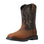 ARIAT Men's MNS Rigtek WST H2o Ct Distrsd BRN/Blk Fire and Safety Boot, Distressed Brown/Coffee, 12