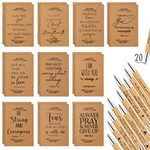 Fuutreo 40 Pcs Christian Gift Bible Verse Prayer Journals Bible Pens Inspirational Religious Notebook Mini Scripture Pocket Notepad for Church Sunday School Teacher Appreciation (Classic Style)