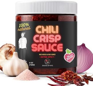 SAUCE UP 100% Natural Artisan Chili-Crisp 6oz- Premium 13 Ingredients, Vegan, Keto, GF, Zero Msg, Flavor Bomb, Crafted in NYC(Hot, Sweet, Crispy, Umami, Smoky, Savory)- Good on Anything Chili Sauce (Extra Spicy)