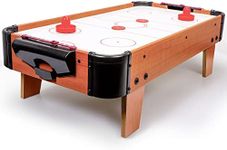 Albert Austin Large Air Hockey Table | Lightweight Portable Air Hockey Table For Home School And Office | Battery Powered Wooden Table Top Game For Adults And Kids