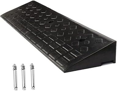 Uyoyous Rampe de Trottoir en Caoutchouc 100 x 25 x 10 cm - Seuil de Porte, Accès pour Voiture, Fauteuil Roulant, Camping-Car