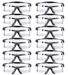 KINTS Safety Glasses with Side Shields Anti Saliva Scratch Resistant Splashproof Dustproof - Comes with Protective Pouch for Storage