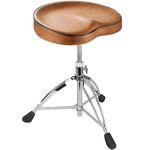 Softline Pro Drum Throne Saddle Seat Apple Shape Padded Drum Stool Height Adjustable 43.8–61 cm Heavy Duty 3.6 Kg Double Braced Legs Anti-Slip Feet for Drummers & Musicians - SP ADT900