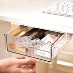 oddpod™ Reed Under The Table Hidden Drawer/Acrylic Desk Organiser for Home & Office - White (Small)