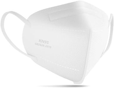 TOPMAX KN95 Face Mask 50 Pack 5-Ply Breathable Filter Efficiency≥95% Protective Cup Dust Disposable Masks Against PM2.5 White