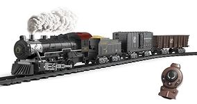 Electric Train Set Toy with Remote Control,Smoke and Sound. Steam Train for Christmas Trees, Kids Gifts for 3-8 Years