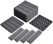 9 Pcs Plastic Interlocking Deck Tiles 12“x 12” for Bathroom, Swimming Pool, Garden, Balcony, Indoor & Outdoor Floor Drainage, Non Slip Soft Floor Mat