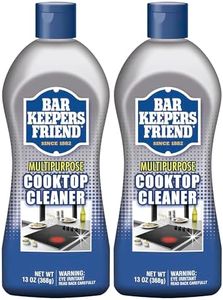 Bar Keepers Friend Cooktop Cleaner (2 x13 oz) Multipurpose Liquid Stovetop Cleanser - Safe for Use on Glass or Ceramic Cooking Surfaces, Copper, Brass, Chrome, and Stainless Steel & Porcelain Sinks