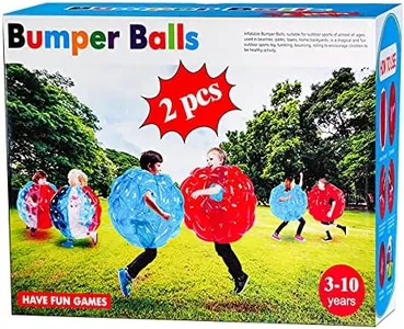 SUNSHINEMALL 2 PC Sumo Balls for Adult, Inflatable Body Ball Sumo Balls Bopper Toys, Heavy Duty PVC Vinyl Kids Adults Physical Outdoor Active Play (36 INCH Red Blue)