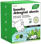 Soulink Laundry Detergent Sheets Unscented 240 Loads, Eco Friendly Detergent Sheets for Travel & Home - No Plastic Jug Liquidless Soap Strips, Plant-based, Hypoallergenic. Safe for Sensitive Skin