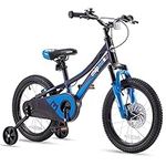 RoyalBaby Explorer Aluminum Kids Bike 16 Inch Bicycle Front Shock, Training Wheel for Boys Girls Ages 4-8 Years, Navy