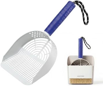 SNUGENS Cat Litter Scoop with Holder, 3 in 1 Metal Kitty Scooper