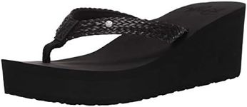 Roxy Women's Mellie Textile Sandal, Black, 7