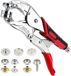 Heavy Duty Snap Fastener Tool, Snap Kit with 140 Pcs, Punching Capable, Magnetic Mold, Beginner-Friendly Snap Installation Tool, Boat Covers, Leather & Fabric Repair Installation