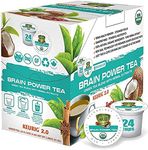 SOLLO Brain Power Organic Green Tea Pods with MCT, Acai & Essential nutrition, Nootropic Brain Booster- Improves Memory & Focus Compatible with 2.0 K-Cup Keurig Brewers, 24 Ct