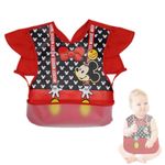 SNOWIE SOFT® Bibs for Baby Boy Girl 6 to 12 Months Baby Bibs Print Toddler Bib Waterproof EVA Baby Feeding Products with Catcher Pocket Baby Apron Baby Bib for Boys Girls 6-36 Months(Mic-key Mouse)