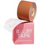 Booby Tape - The Original Breast Tape for Women, Latex-Free and Waterproof Boob Tape Roll, Painless Body Tape for Breast, Reliable Bra Tape for Boob Lift of Any Size, Brown, 5-Meter Roll