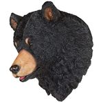 Design Toscano American Black Bear Sculptural Wall Trophy, 12.5 inch, Full Color