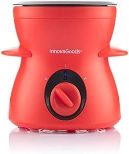 InnovaGoods® Fondue de chocolat avec accessoires Fonlat, profitez de délicieuses fondues au chocolat, avec fonction de fontaine à chocolat, accessoires et design élégant, Noir